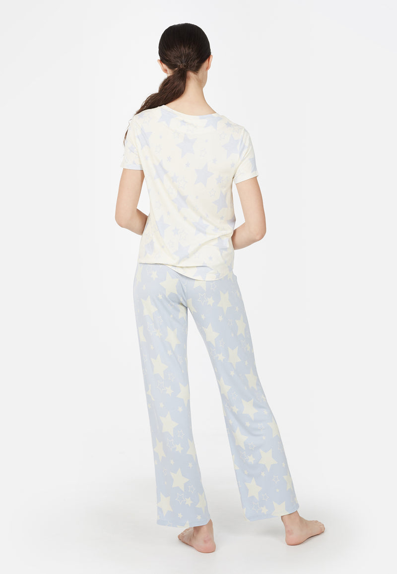 Star All Over Print PJ Set for Ladies by Gen Woo