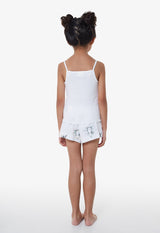 back view safari print t-shirt and shorts pyjama set by Gen Woo Kids