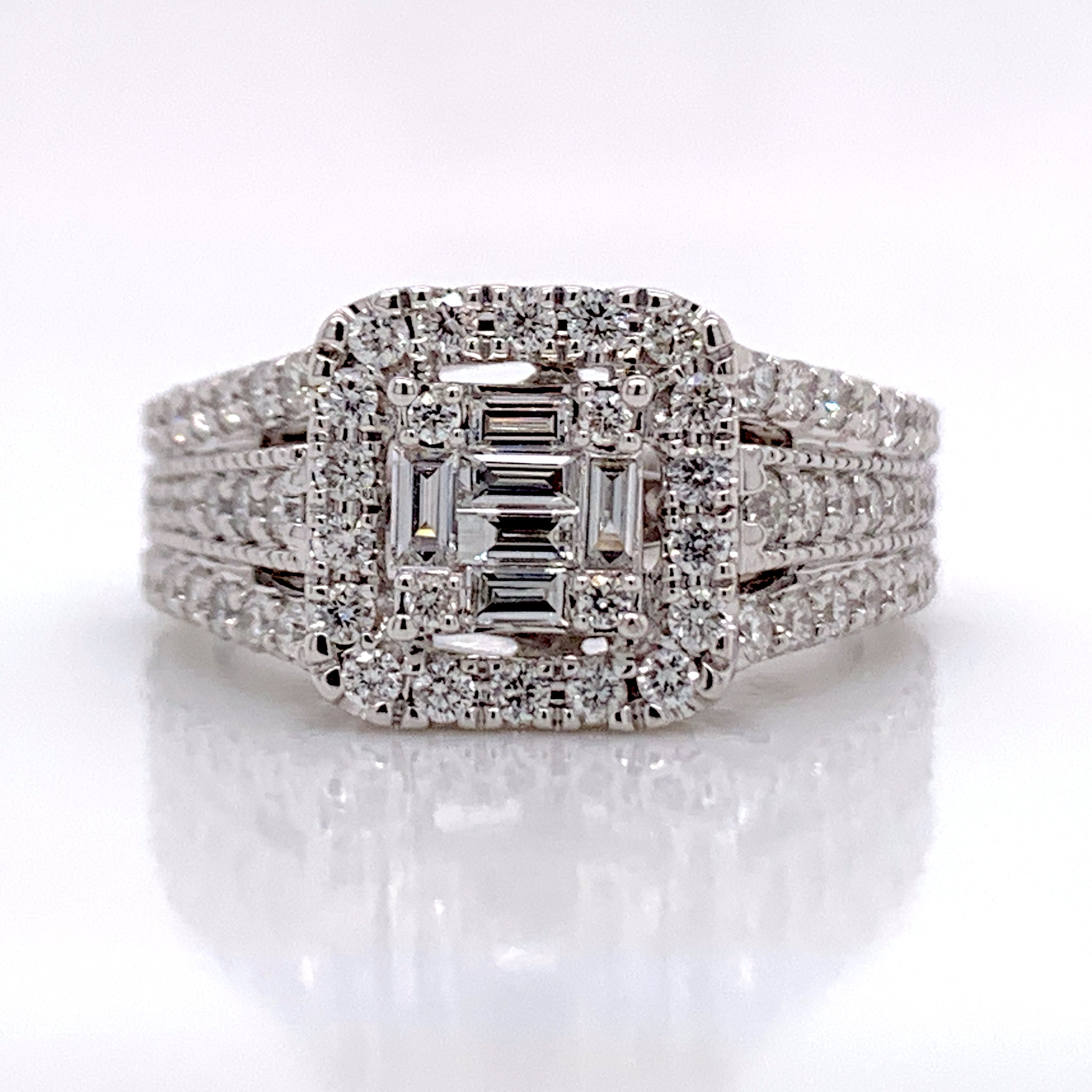 1.25CT Diamond Engagement Ring in 14K White Gold - White Carat Diamonds 