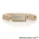 15.00 CT. Diamond Cuban Bracelet in Gold - 13mm