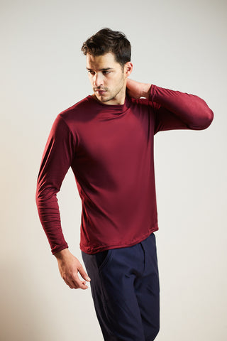 playera color vino hombre