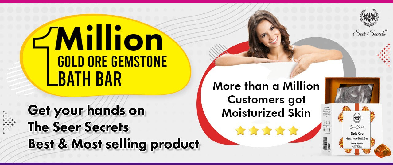 GOLD ORE GEMSTONE BATH BAR ONE MILLION CUSTOMERS