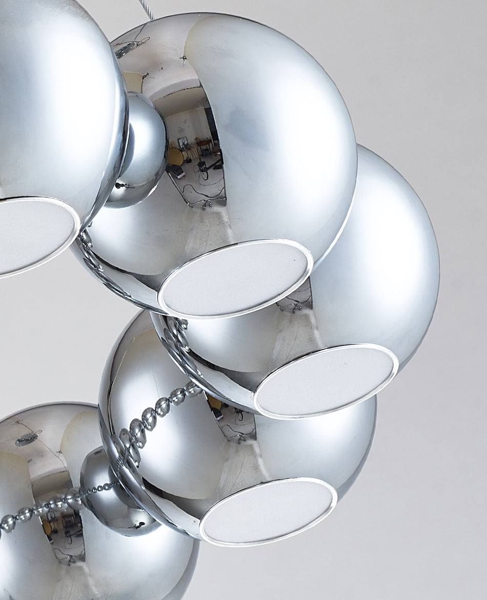 Modern Chandelier LED Golden Lanterns Metal Acrylic Suspension Lamp