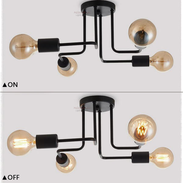 Modern Chandelier Semi Flush Mount Minimalist Pendant Lights