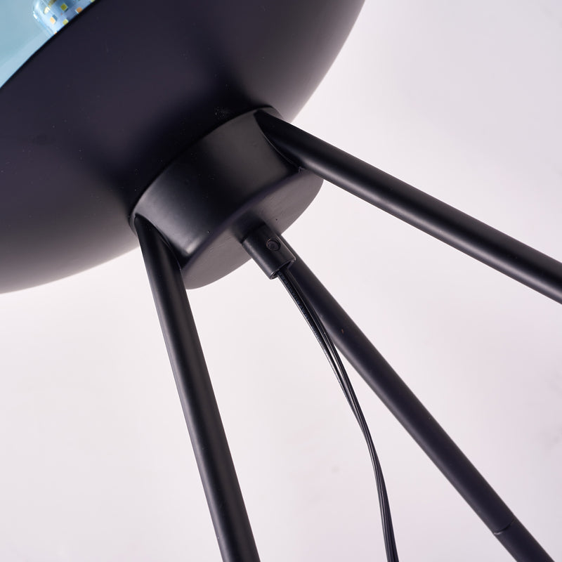 Modern Floor Lamp Nordic Tripod-Standing Iron & Glass