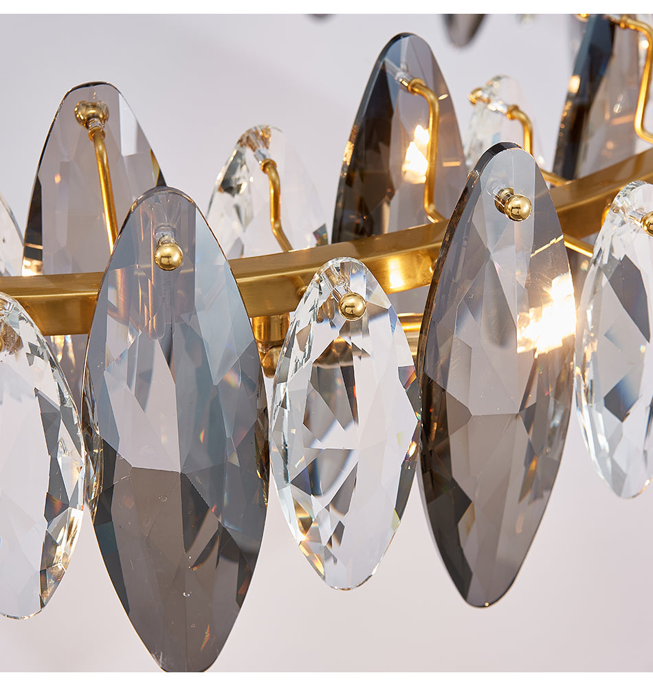 Modern Chandelier Diamond Shape Crystal Glass Pendant Hanging  Decorative Light