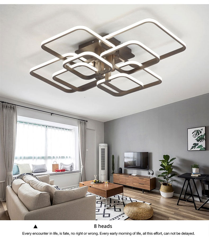 Modern Chanderlier Geometric Led Flush Mount Dimmable ceiling lightings