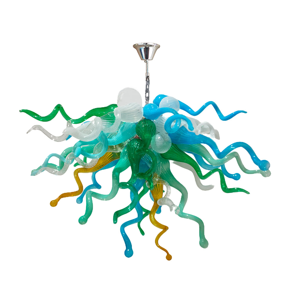 colorful modern glass chandelier ceiling lights for sale