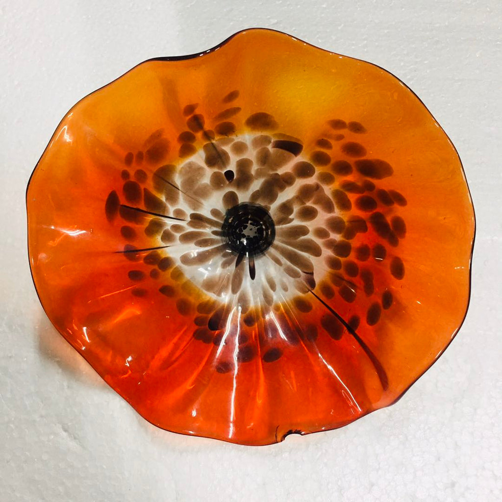 Hand Blown Murano Glass Wall Plates Wall Flowers Wall Decor for Wall Decoration