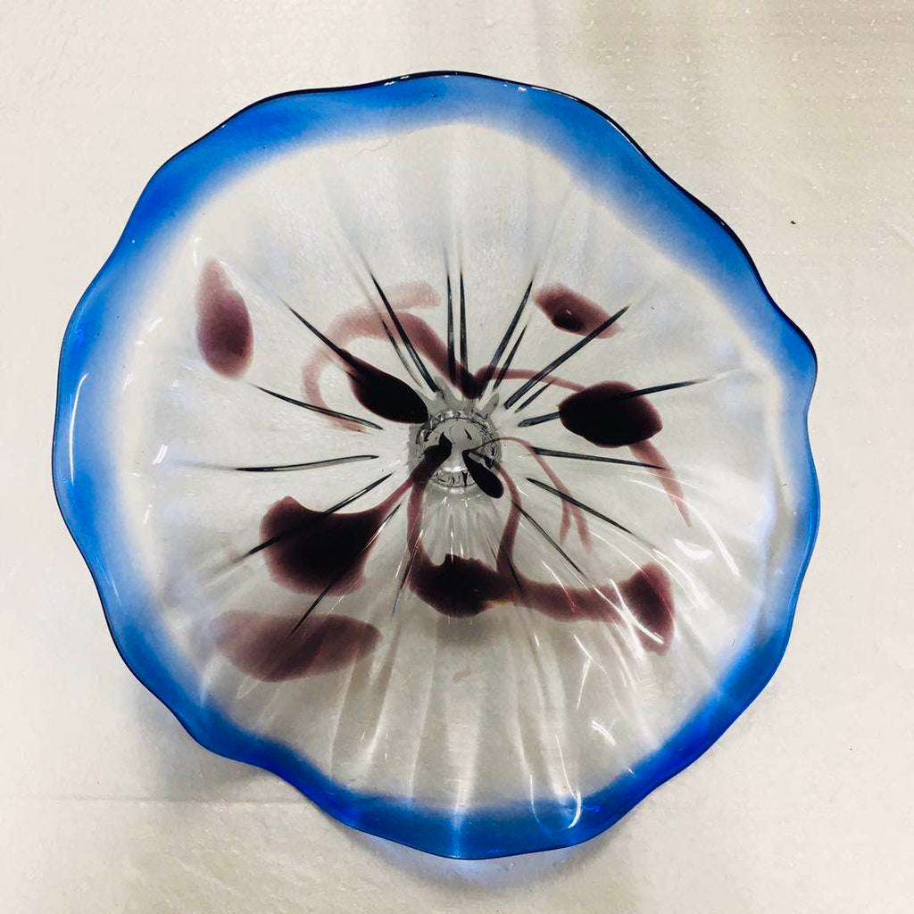 Hand Blown Murano Glass Wall Plates Wall Flowers Wall Decor for Wall Decoration LRP078