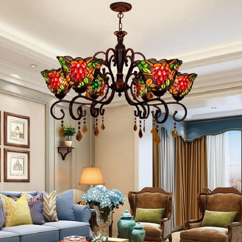 Tiffany stained glass chandelier