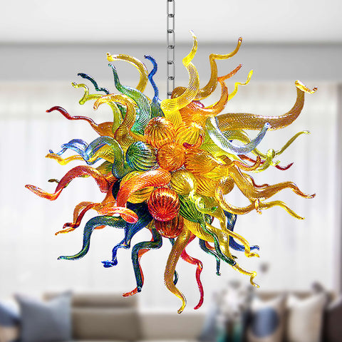 Crayons Exploding Blown Glass Chandelier Chihuly Style Art Decor