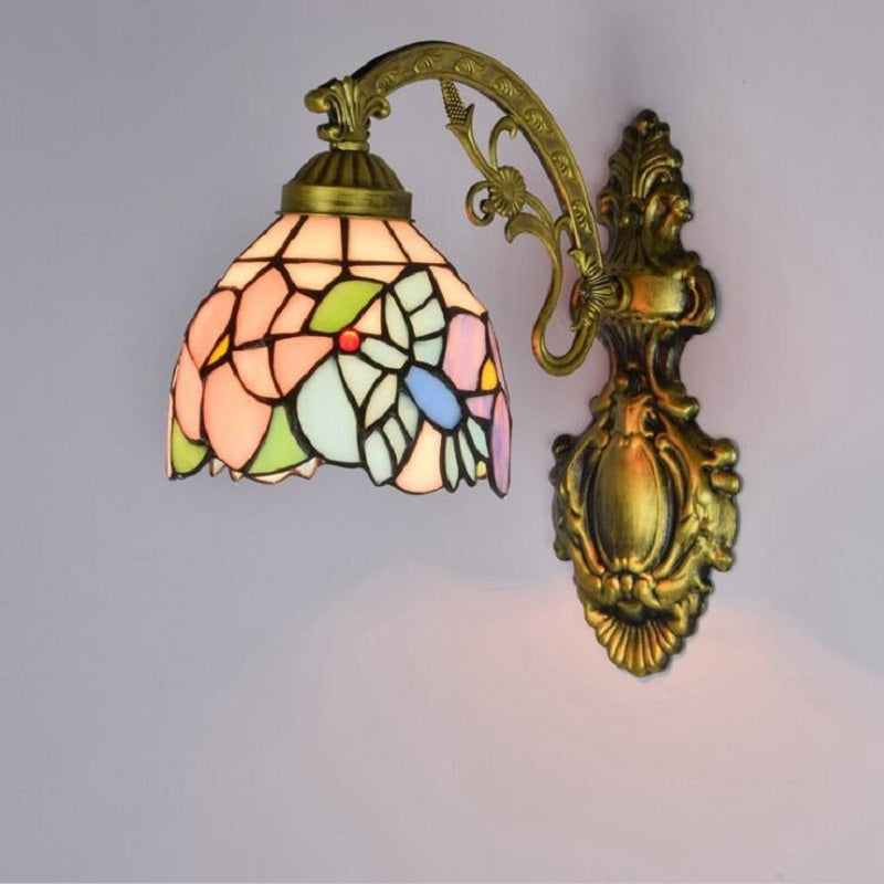 stained glass sconce light