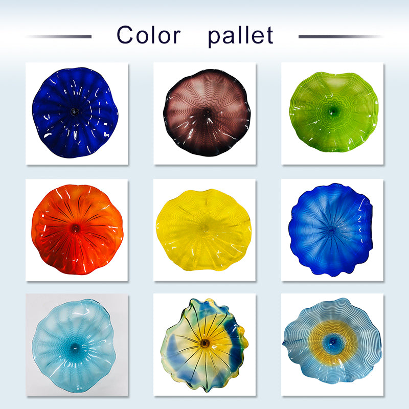 Example choice of murano glass plates