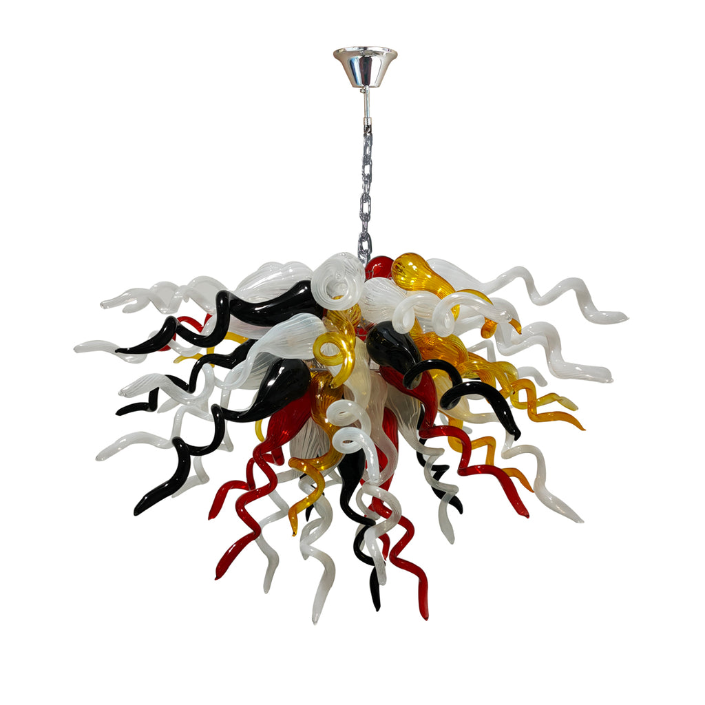 multi-colors hand blown art glass chandelier Chihuly style.jpg