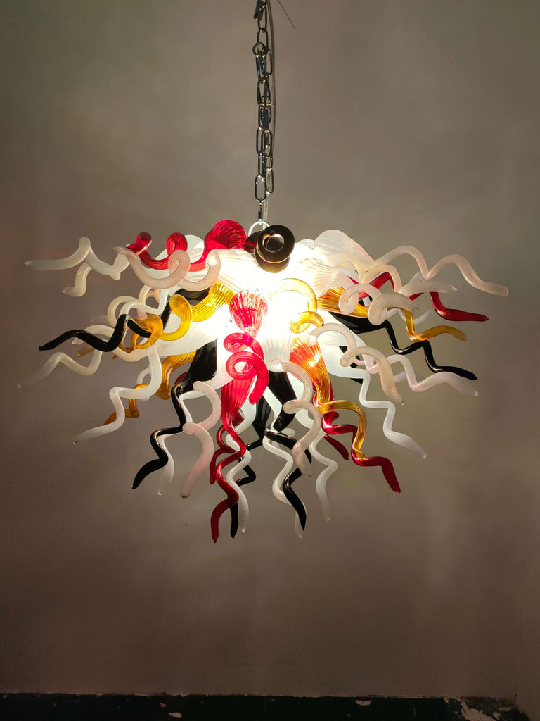 multi-colors hand blown art glass chandelier Chihuly type.jpg