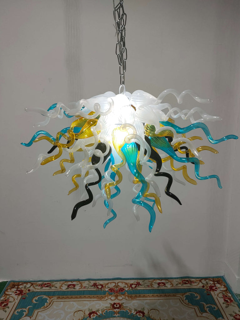 colorful modern glass chandelier decorative lighting fixture
