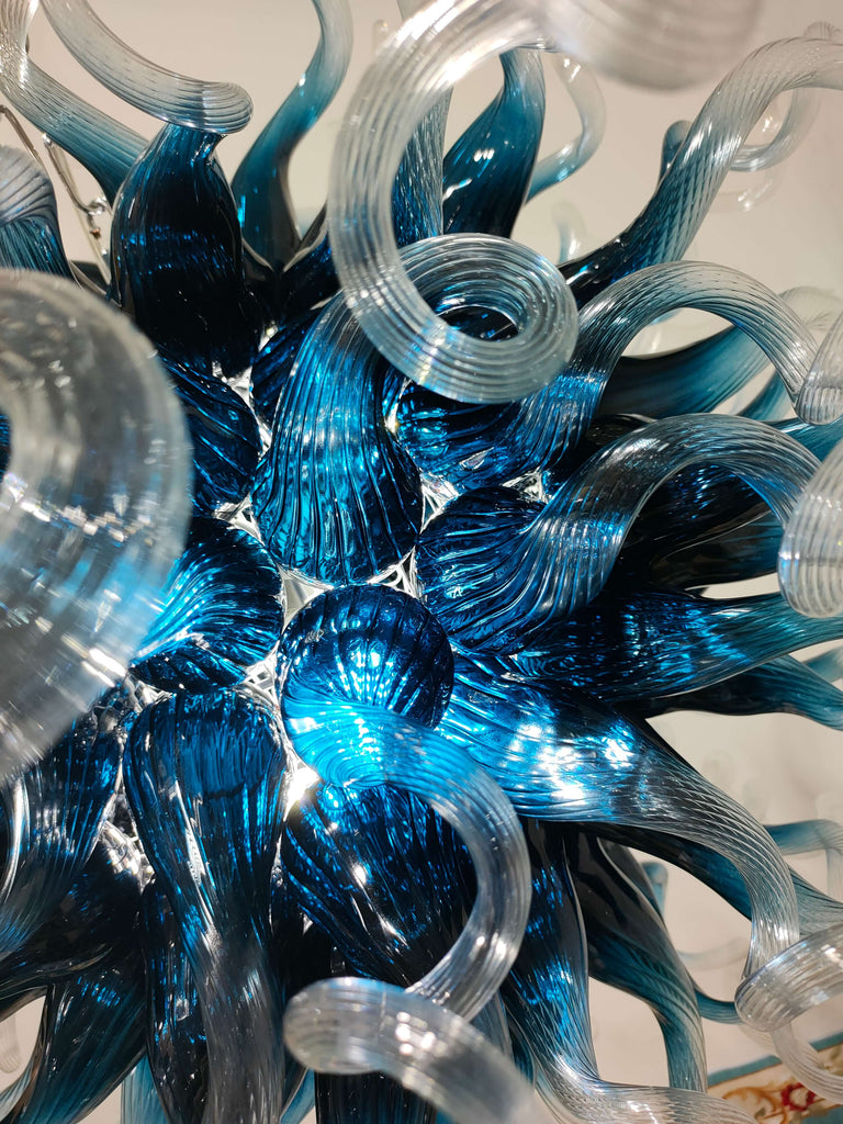 modern Chihuly glass chandelier suspension lights