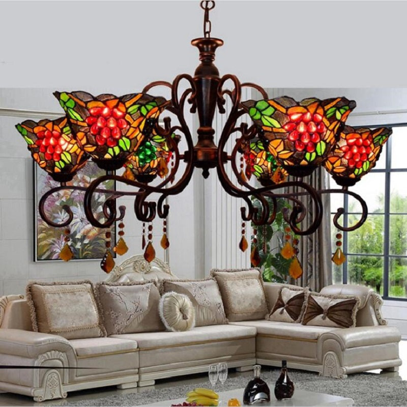 Tiffany stained glass chandelier