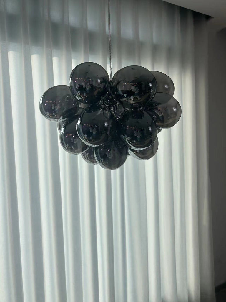 Electroplating Grey/Black Bubble Ball Chandelier Lighting Art Decor