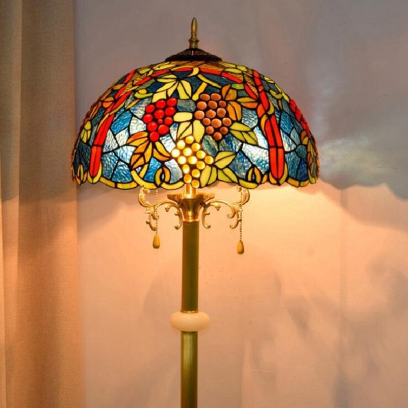 Floor Lamp Tiffany Style Stained Glass Lamp Shade Living Room Decor