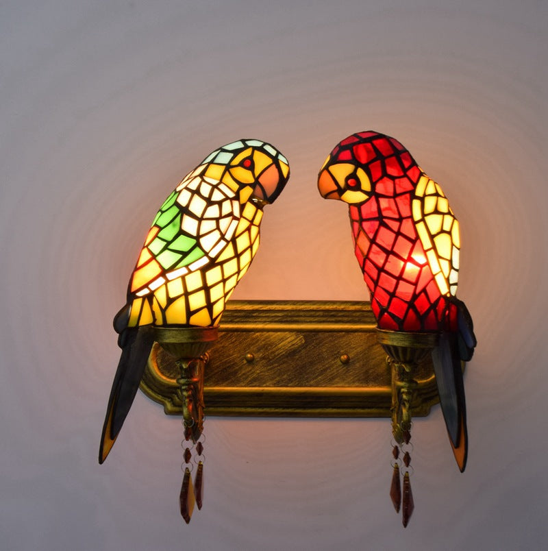 stained glass wall light