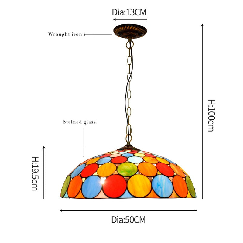 stained glass suspension lamp