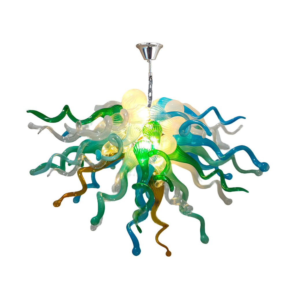 colorful modern glass chandelier suspension lights