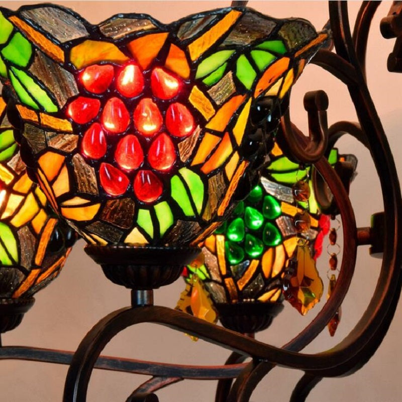 Tiffany stained glass chandelier