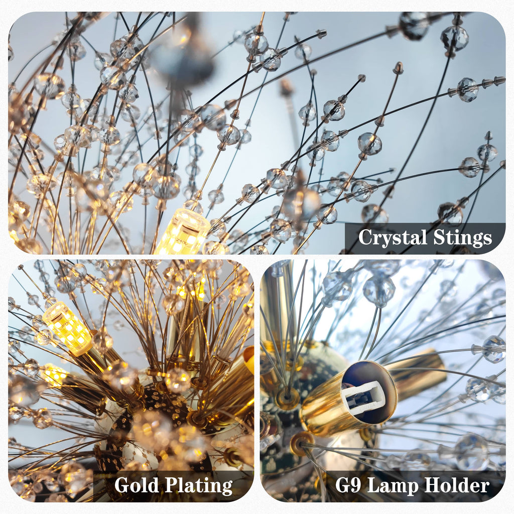 Crystal Pendant Chandelier Dandelion Shape LED