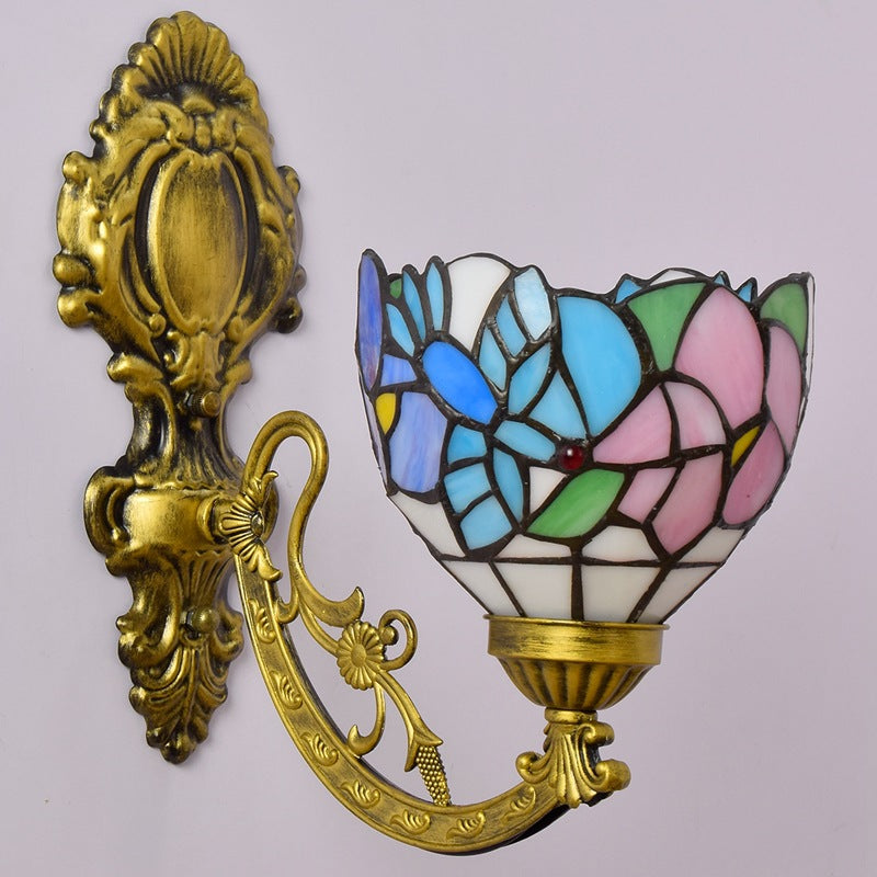 stained glass sconce light