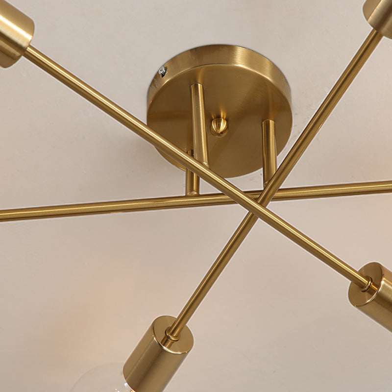 Modern Sputnik Chandelier Industrial Style LED Ceiling Light