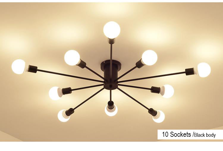 Modern Chandelier Minimalist Sputnik LED Ceiling Lamps