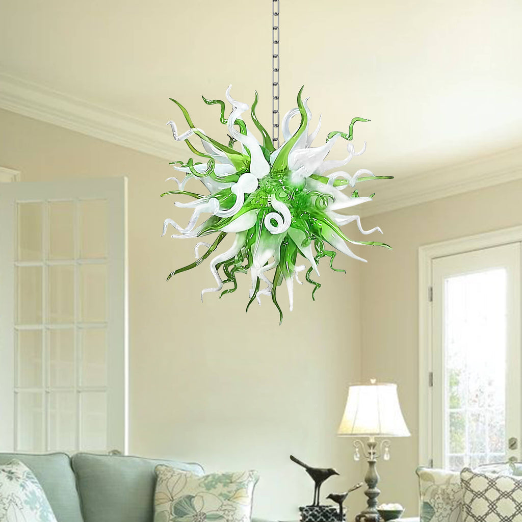 Blown Glass Chandlier Chihuly Style For Living Room