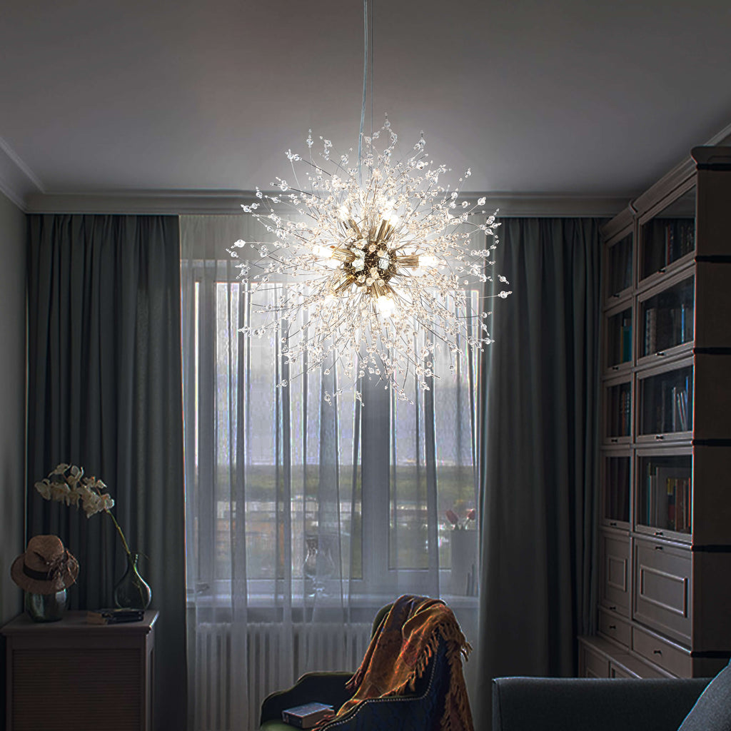 Crystal Pendant Chandelier Dandelion Shape LED