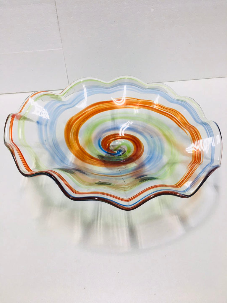 Hand Blown Murano Glass Wall Plates Wall Flowers Wall Decor For Wall Decoration