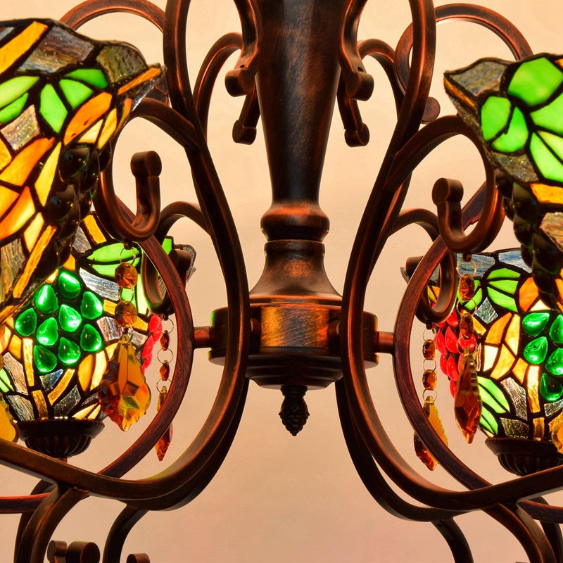 Tiffany stained glass chandelier