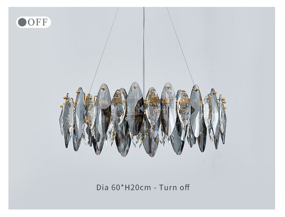 Modern Chandelier Diamond Shape Crystal Glass Pendant Hanging Lights