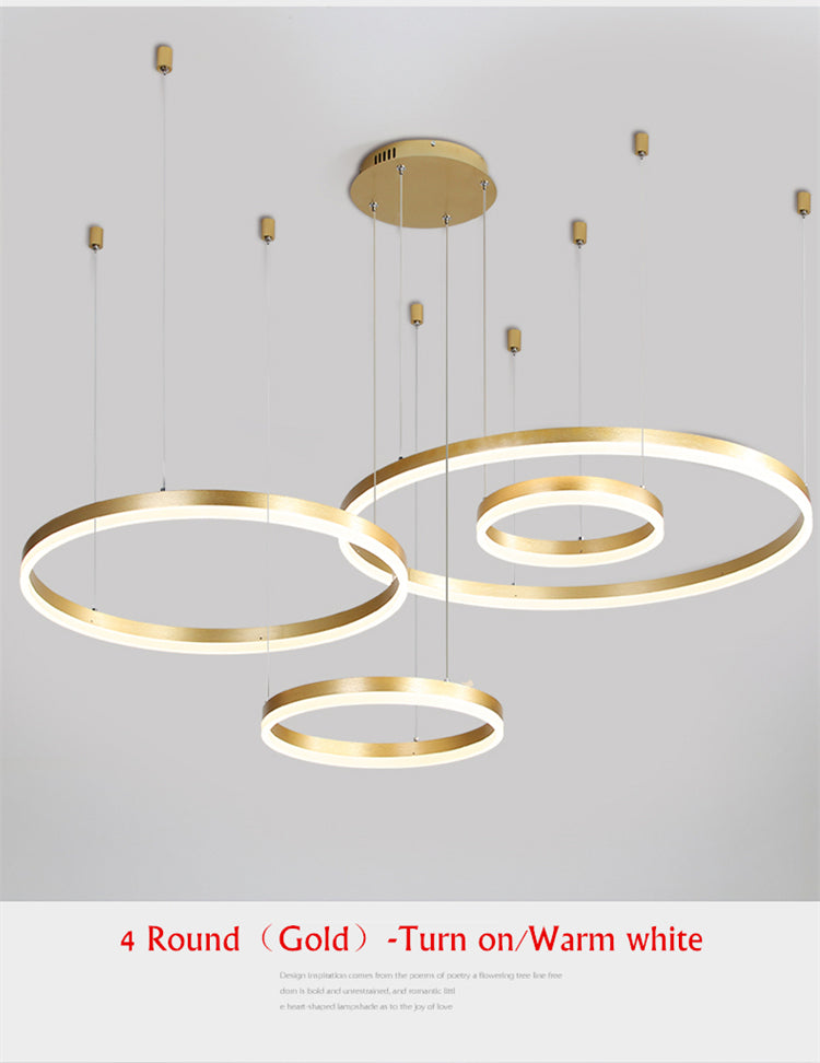 Modern Chandelier Wheels Tiered LED Pendant Light