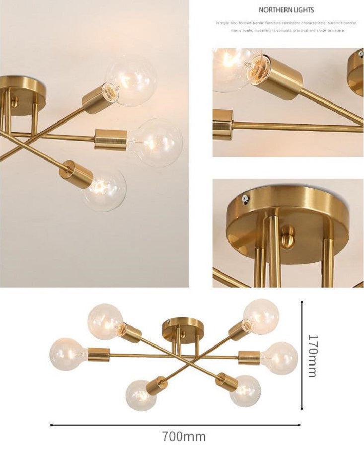 Modern Chandelier Minimalist Industrial Style LED Ceiling Light