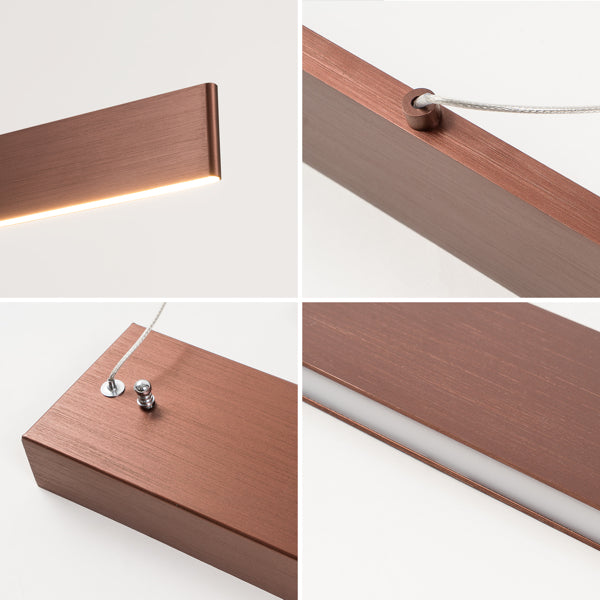 Minimalist Nordic Design Aluminum Linear LED Strip Pendant Lights