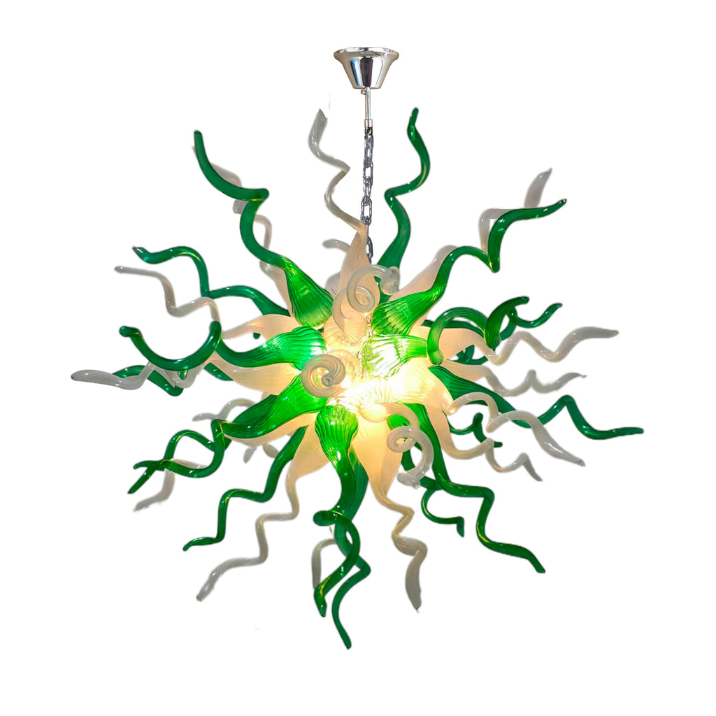 modern blown glass chandelier lighting fixture