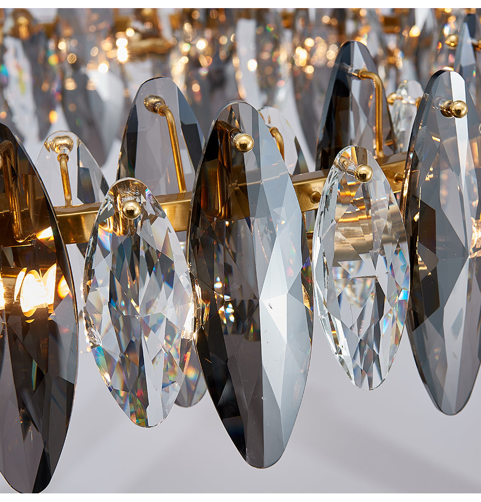 Modern Chandelier Diamond Shape Crystal Glass Pendant Suspension Lights