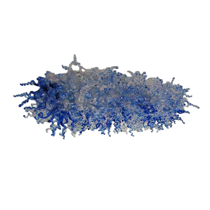 Chihuly style blue blown glass chandelier.jpg