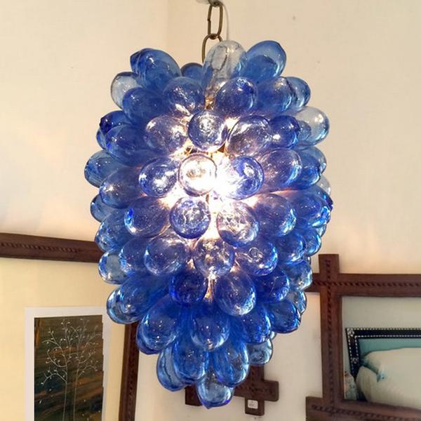 Unique blue hand blown glass chandelier.jpg
