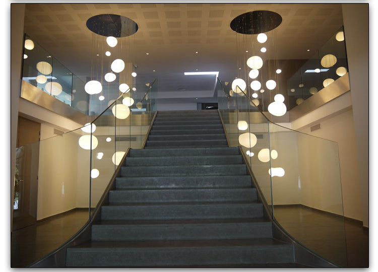 Modern Foscarini Gregg Pendant Lights Irregular Sphere-Shaped Frosted Lampshade For Stair Case