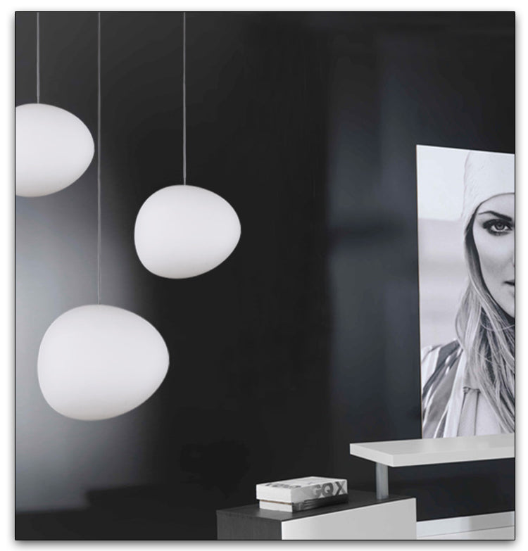 Modern Foscarini Gregg Pendant Lights Irregular Sphere-Shaped Frosted Lampshade For Bedroom