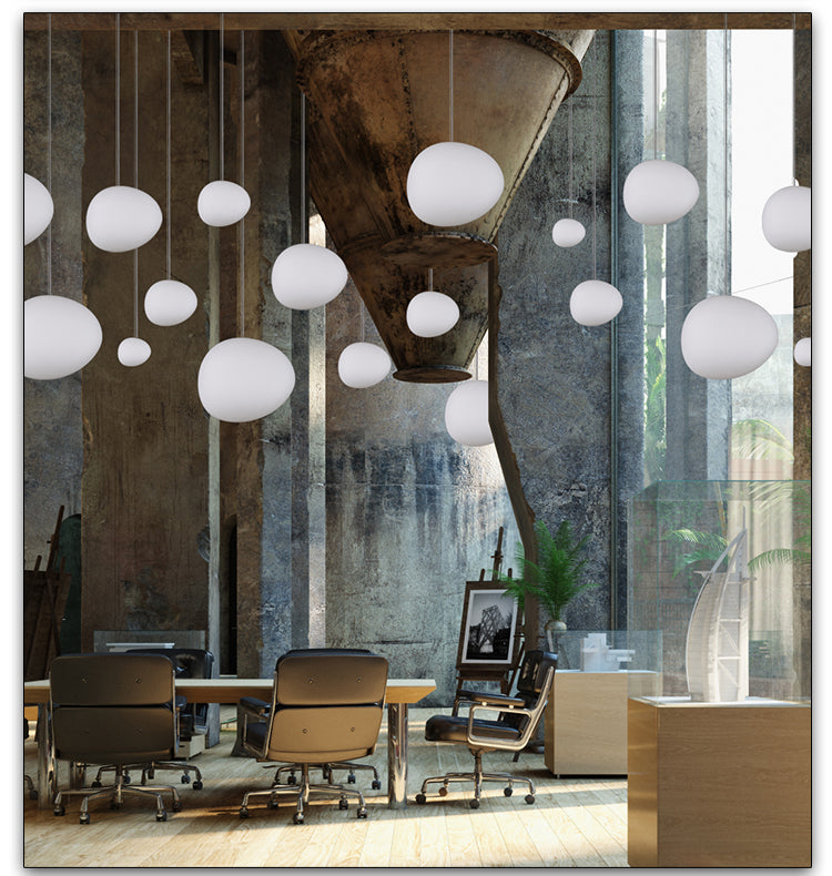 Modern Foscarini Gregg Pendant Lights Irregular Sphere-Shaped Frosted Lampshade For Hotel Hall