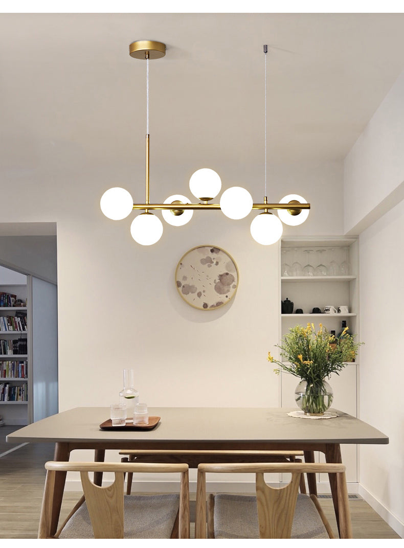 Modern Chandelier Nordic Style LED Glass Globe Cover Lighting Fixture