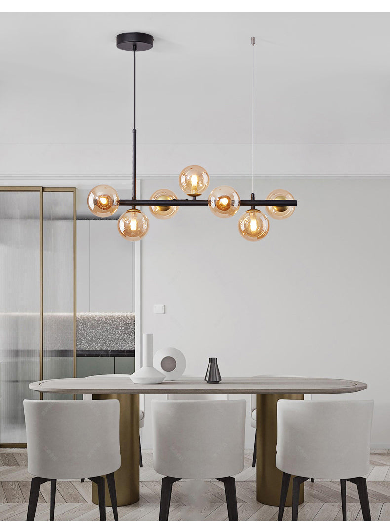 Modern Chandelier Nordic Style LED Glass Globe Cover Light Fixtures